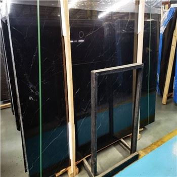 Nero Marquina pulēta marmora plāksne