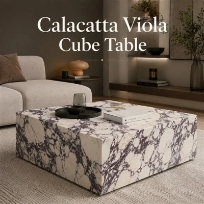 Calacatta marmora kafijas galdiņš